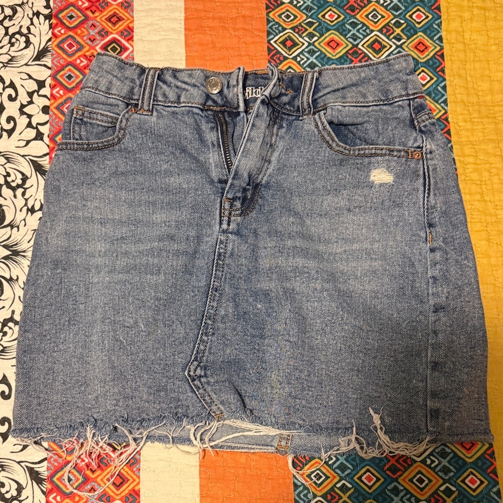 Wild Fable Blue Denim Mini Skirt